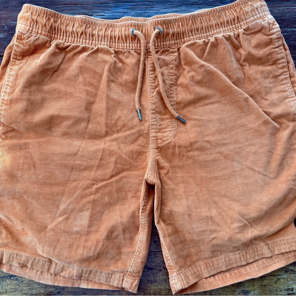 RVCA Men’s Corduroy Drawstring Shorts - orange, medium